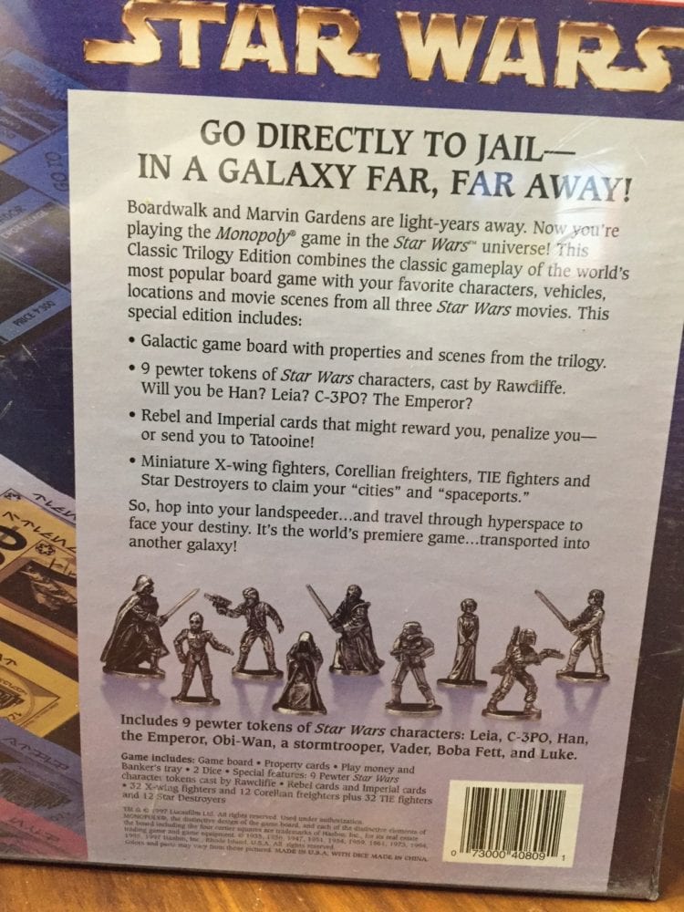 rules on hyperdrive in star wars monopoly